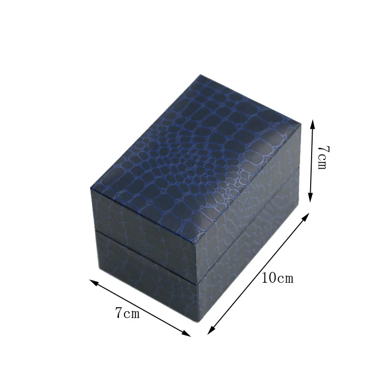 Jewelry Storage Box Crocodile Pattern Filled Leather Paper Flip Watch Packaging Gift Box Bracelet Collection Box
