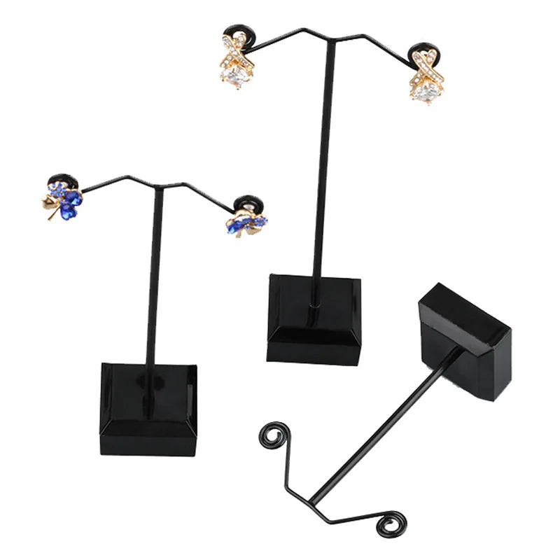 Earring Display Stand Jewelry Rack Bracelet Displays Holder Metal Earrings Stud with Acrylic Base 3Pcs/set Tassel Dangle Rack
