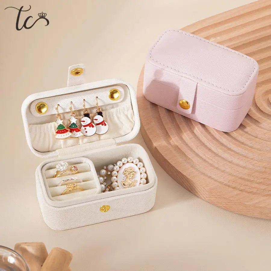 Mini Jewelry Box Portable Travel Earrings Pendant Necklace Jewelry Storage Box Lipstick Box Ring Storage Box