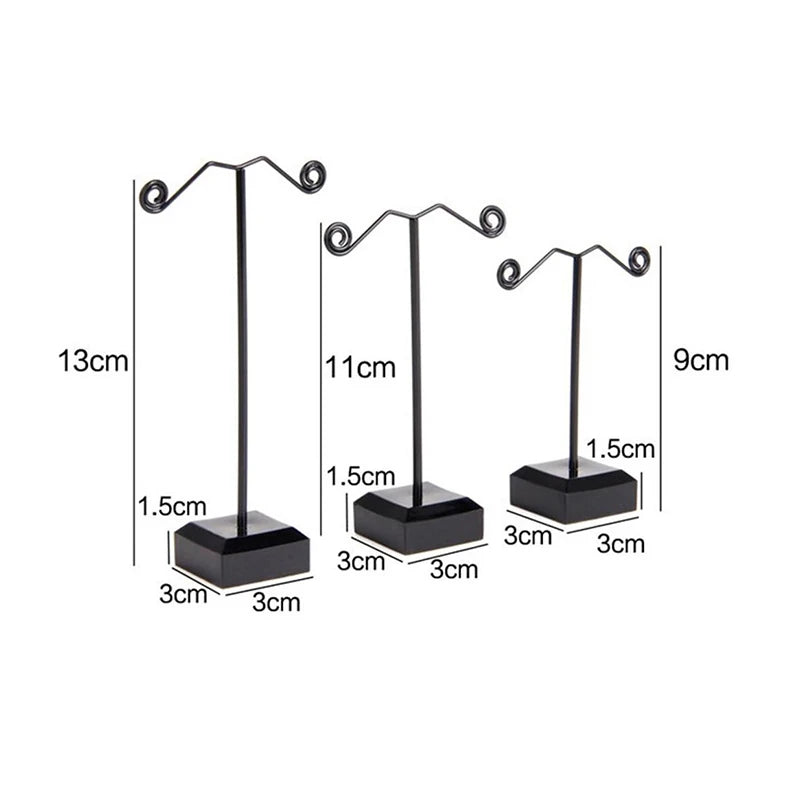 Earring Display Stand Jewelry Rack Bracelet Displays Holder Metal Earrings Stud with Acrylic Base 3Pcs/set Tassel Dangle Rack