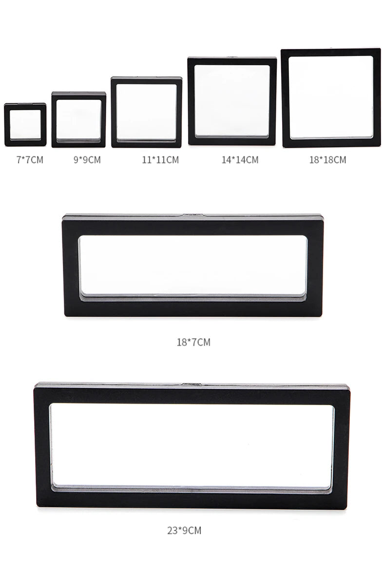 Bracelet Packaging Box 3D Pe Film Gemstone Membrane Display Holder Earring Ring Storage Case Jewelry Stand Floating Frame