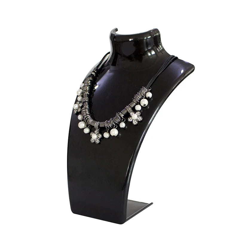 Necklace Display Stand Holder Pendant Earrings Shelf Acrylic Mannequin Jewellry Rack for Necklaces Black White Clear Available