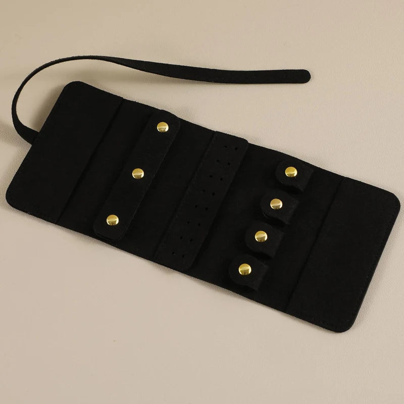 Exhibition Travel Portable Jewelry Storage Bag Microfiber Ring Earrings Display Collection Bag
