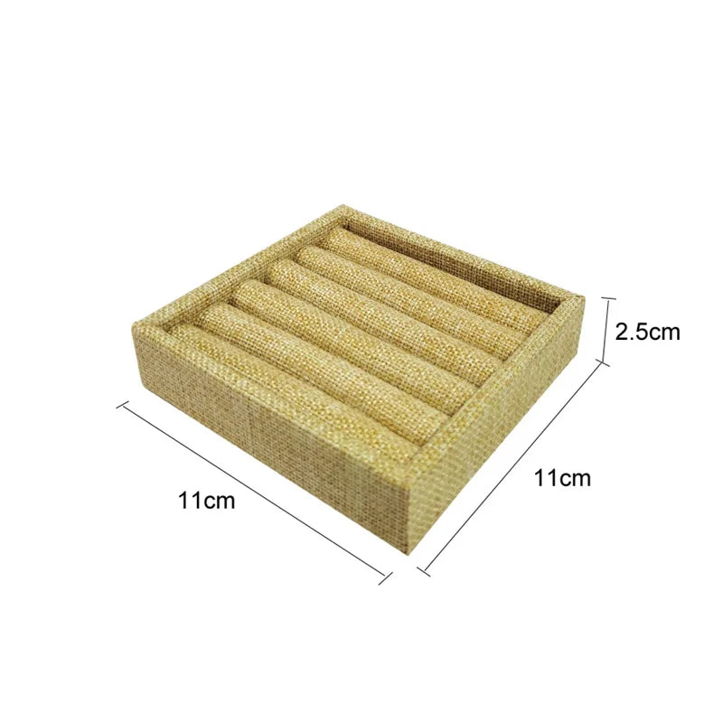 High Quality Velvet Square Tray 11*11Cm Rings Organizer Ear Studs Bangle Storage Plate Jewelry Display Multiple Colors Available