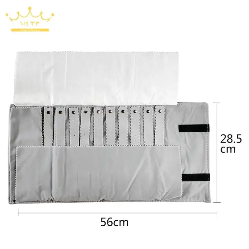 High-Capacity Earring Storage Roll Bag Black Velvet Jewelry Display Storage Bag 60 Pairs Stud Earrings Roll Organizer Cases