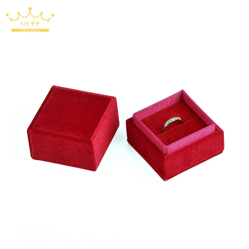 Corduroy Jewelry Box High Quality Creative Propose Ring Gift Box Necklaces Rings Pendant Packaging Box Velvet Container