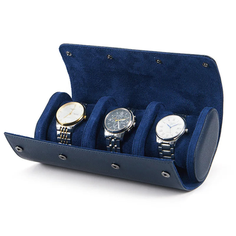 Watch Organizer Pouch High Grade Leather Watch Roll Men's and Women Wristwatch Storage Holder 1/2/3 Slots Available