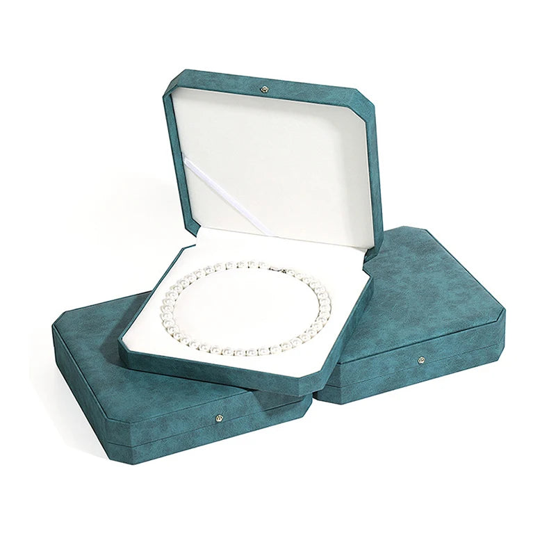 New Pearl Necklace Packaging Box Octagonal Gift Box Pearl Jewelry Chain Organizer Case for Mother's Day Valentine's Day