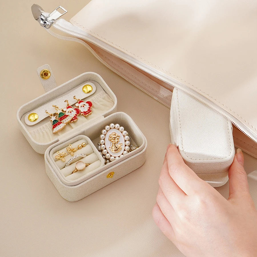 Mini Jewelry Box Portable Travel Earrings Pendant Necklace Jewelry Storage Box Lipstick Box Ring Storage Box