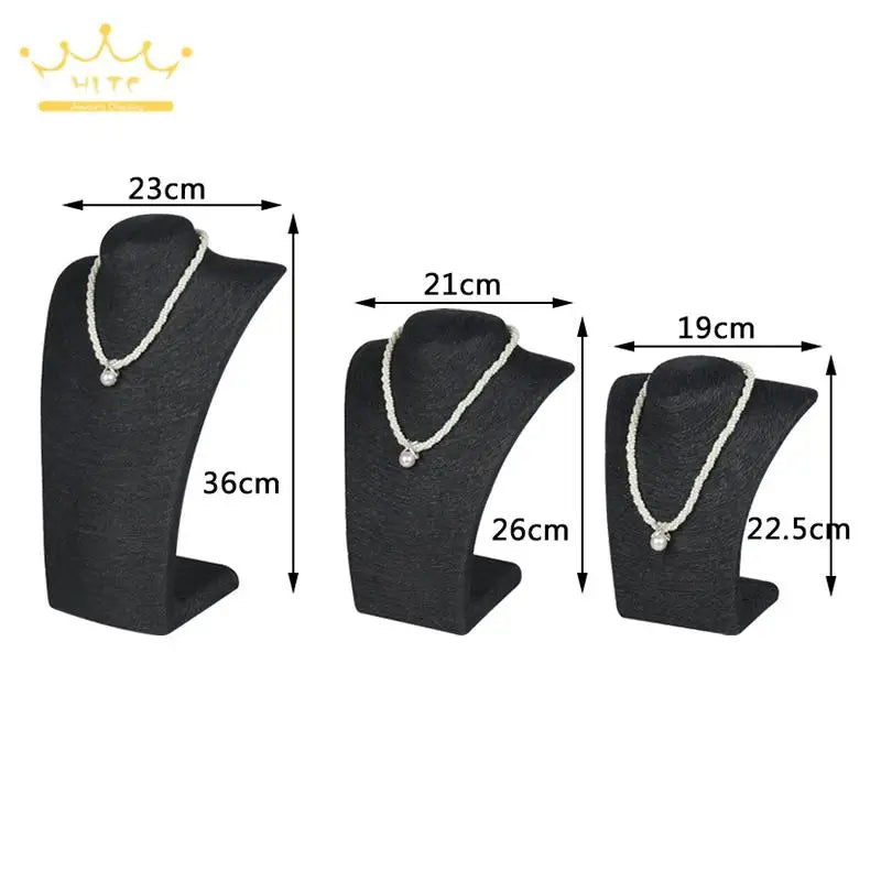 Hemp Rope Necklace Display Stand Holder Nice New Design Necklace Hanger High Quality Jewelry Display Bust Model Rack