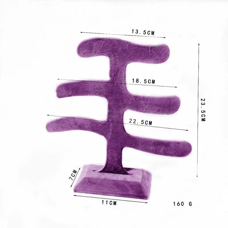 Purple Velvet Jewelry Display Stand Cream Pendant Jewelry Display Stand Multi Color Ear Ring Counter Window Model Customizable