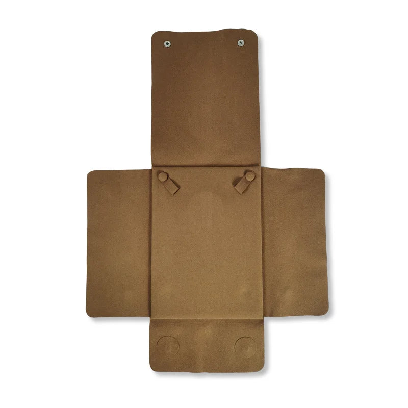 Microfiber Jewelry Display Pouch Pearl Neckalce Organizer Chain Storage Bag for Exhibition Green Blue Brown Available