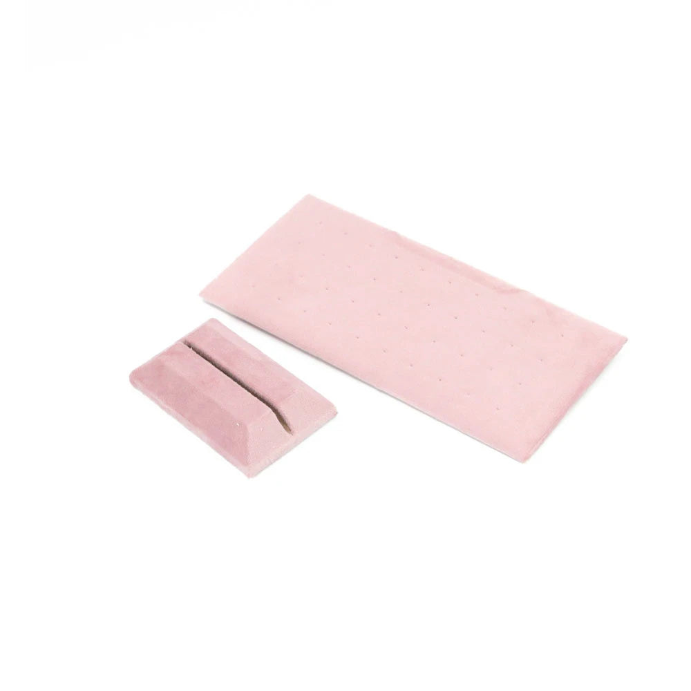 Jewelry Organizer Earring Necklace Display Stand Quality Pink Velvet Ring Tray Pendant Storage Plate Watch Bracelet Holder