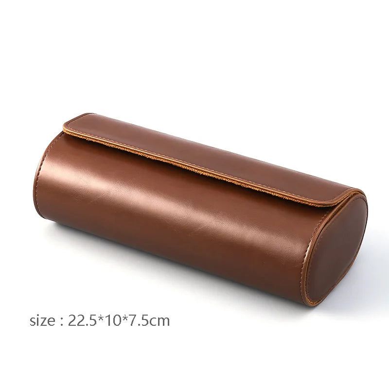 Watch Organizer Pouch High Grade Leather Watch Roll Men's and Women Wristwatch Storage Holder 1/2/3 Slots Available