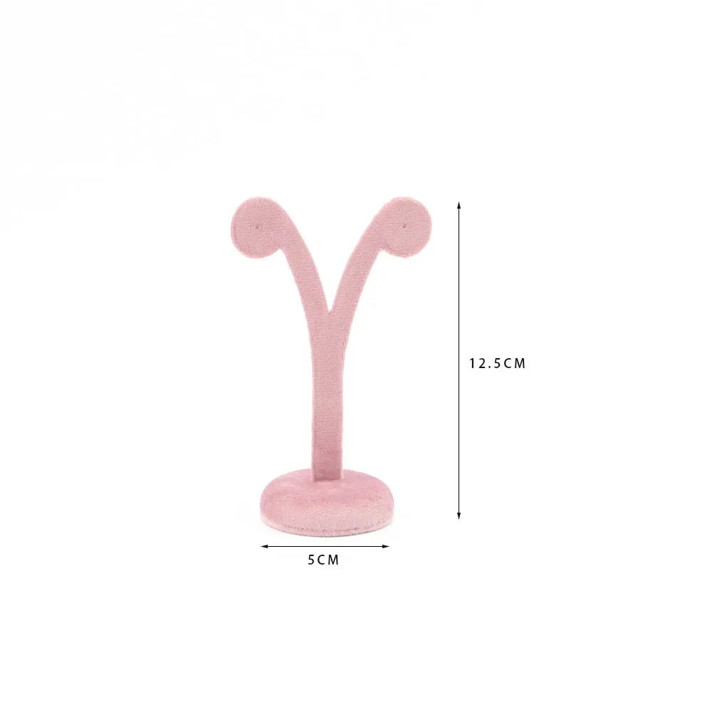 Jewelry Organizer Earring Necklace Display Stand Quality Pink Velvet Ring Tray Pendant Storage Plate Watch Bracelet Holder