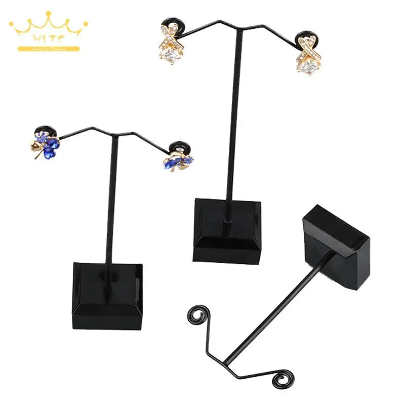Earring Display Stand Jewelry Rack Bracelet Displays Holder Metal Earrings Stud with Acrylic Base 3Pcs/set Tassel Dangle Rack