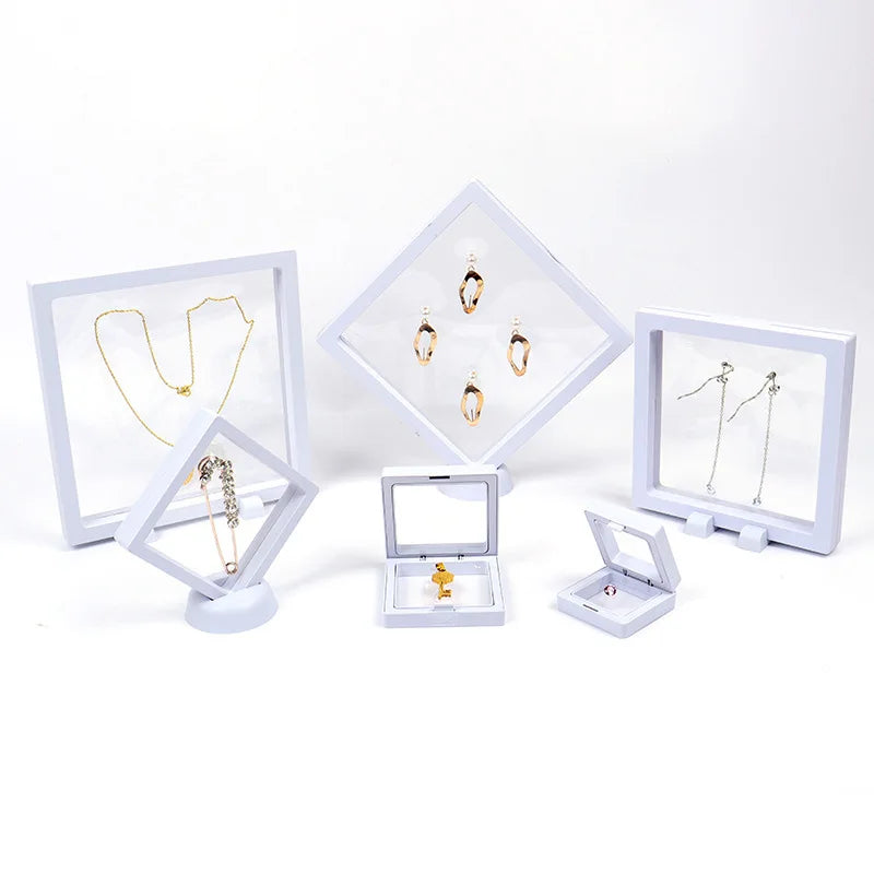 Jewelry Organizer Ring Bracelet Holder 10Pcs/lot Jewelry Display Suspend Stand Beads Diamond Storage Box Anti-Oxidation Pe Film