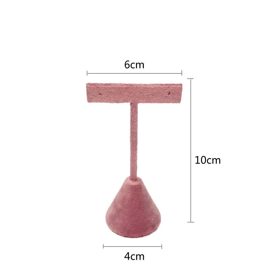 Pink Velvet Jewelry Organizer Trays Earrings Rings Holder Stud Ear Watch Bangle Storage Tray Jewelry Counter Jewelry Display