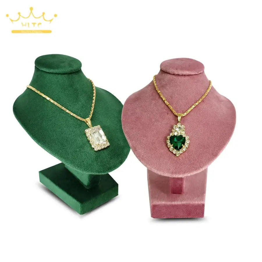 Mini Jewelry Display Stand Necklace Organizer High Quality Velvet Jewelry Rack Small Necklace Display Portrait Mannequin