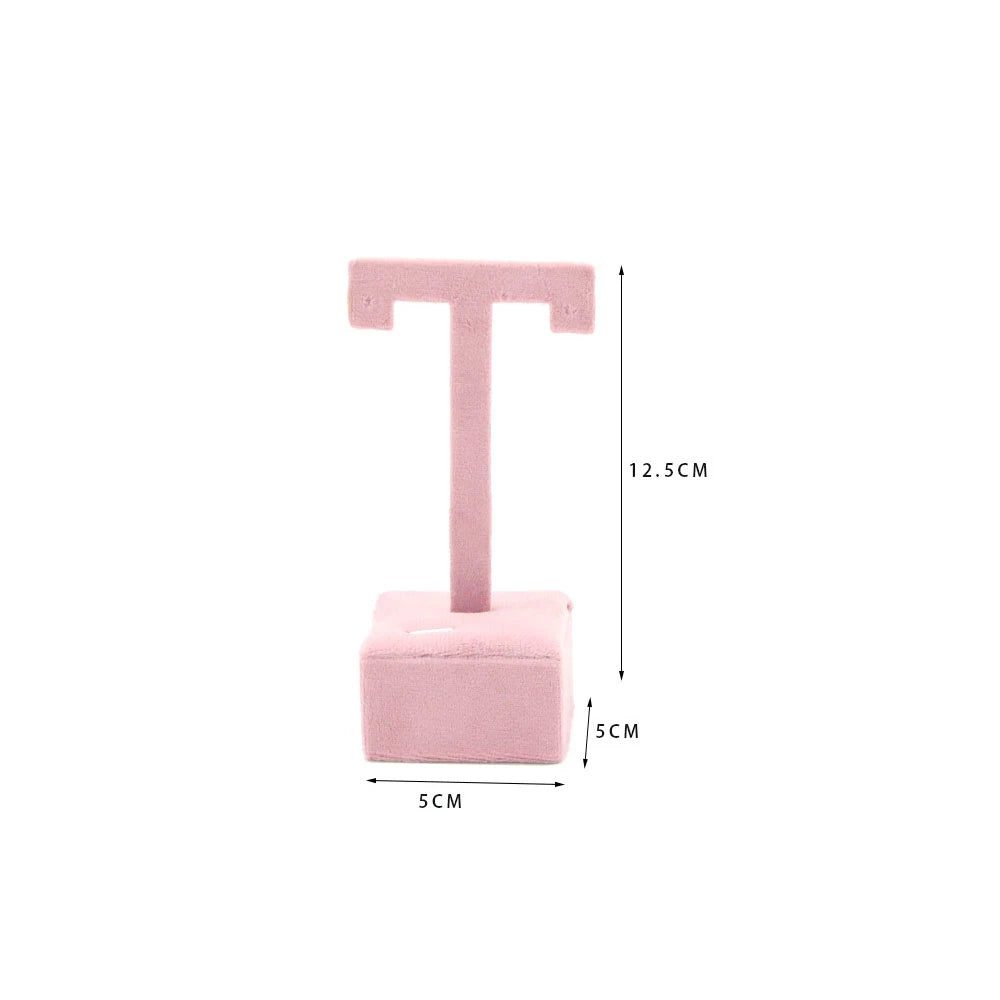 Jewelry Organizer Earring Necklace Display Stand Quality Pink Velvet Ring Tray Pendant Storage Plate Watch Bracelet Holder
