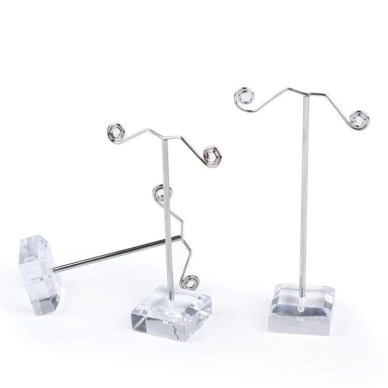 Earring Display Stand Jewelry Rack Bracelet Displays Holder Metal Earrings Stud with Acrylic Base 3Pcs/set Tassel Dangle Rack