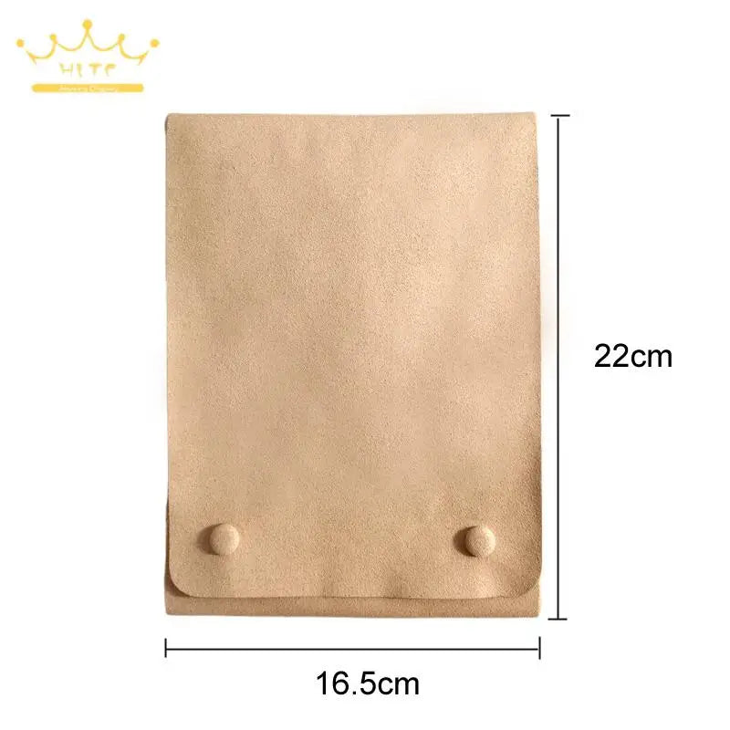 Microfiber Jewelry Display Pouch Pearl Neckalce Organizer Chain Storage Bag for Exhibition Green Blue Brown Available