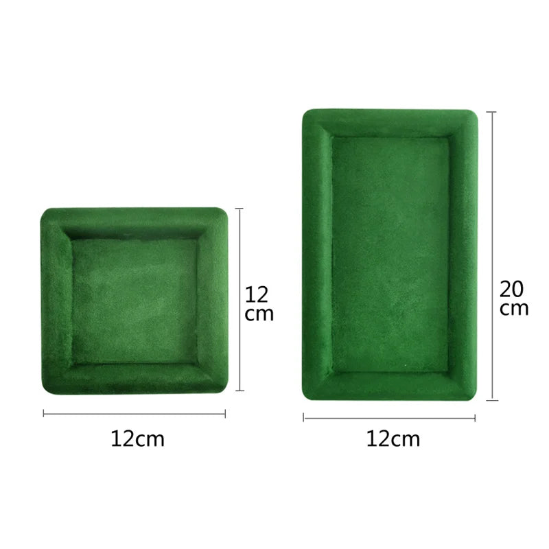 Colorful Fabric Tray High Quality Earrings Rings Organizer Jewelry Necklace Watch Storage Trays 12*12Cm and 12*20Cm