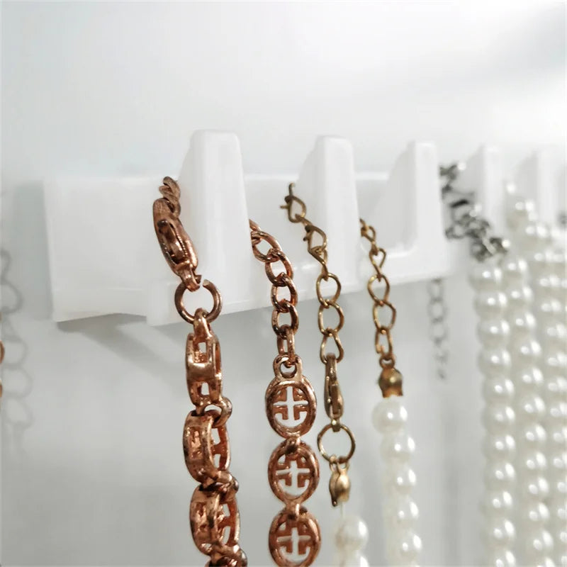 Jewelry Hooks 9 Pieces/set Combination Plastics Sticky Hooks Earrings Necklace Storage Rack Cheap Jewelry Organizer
