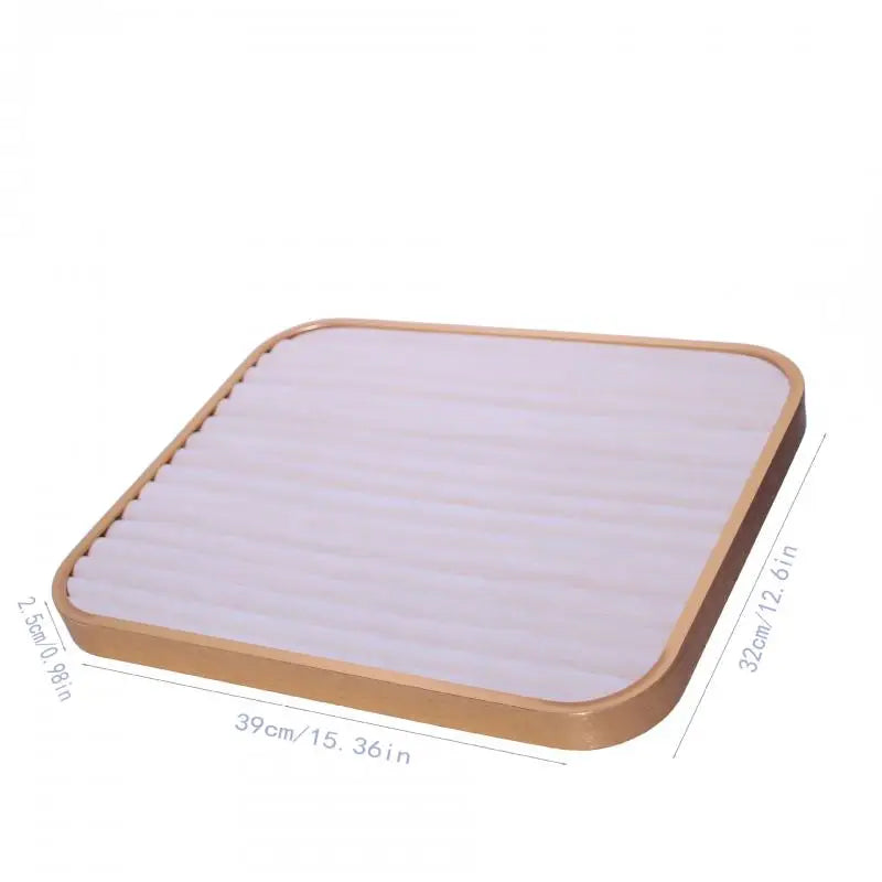 High End Metal Framed Jewelry Plate Rectangular Ring Earring Tray Circular Thin Bracelet Jewelry Display Storage Board Counter