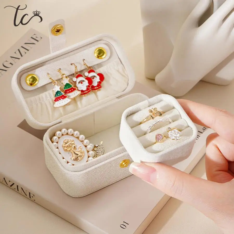 Mini Jewelry Box Portable Travel Earrings Pendant Necklace Jewelry Storage Box Lipstick Box Ring Storage Box