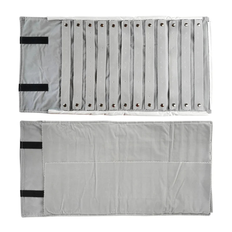 High-Capacity Earring Storage Roll Bag Black Velvet Jewelry Display Storage Bag 60 Pairs Stud Earrings Roll Organizer Cases