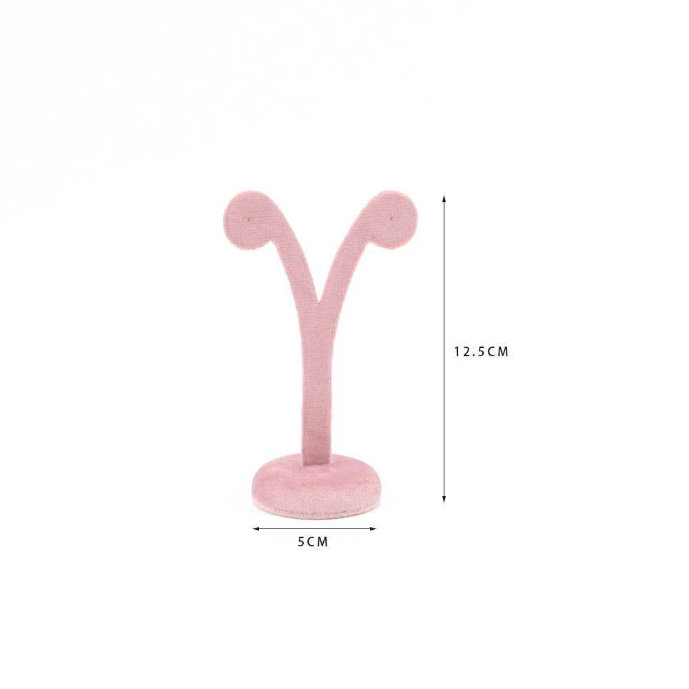 Jewelry Organizer Earring Necklace Display Stand Quality Pink Velvet Ring Tray Pendant Storage Plate Watch Bracelet Holder