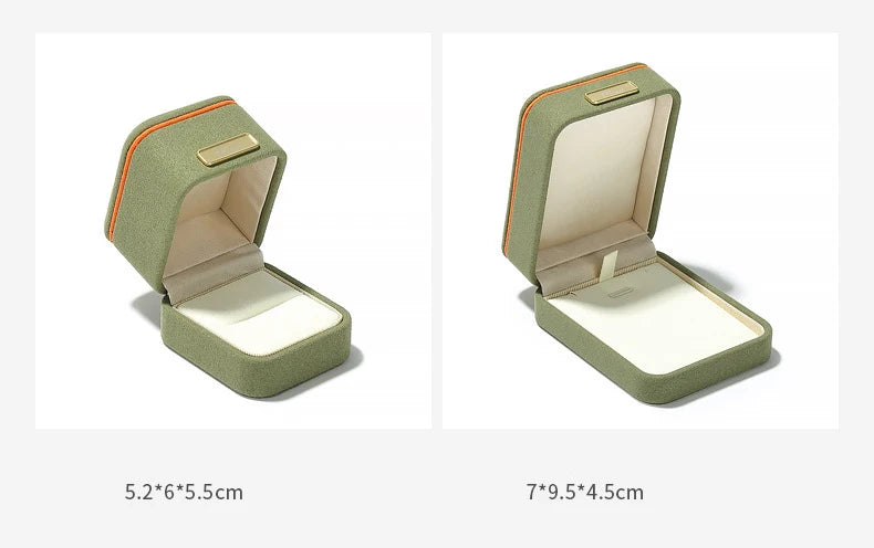 New High-End Dark Green Jewelry Packaging Box Necklace Earrings Storage Holder Wedding Party Ring Gift Boxes