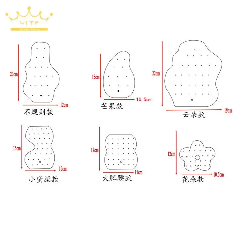 Creative Acrylic Earrings Display Board Jewelry Ear Jewelry Plexiglass Special-Shaped Belt Support Display Board