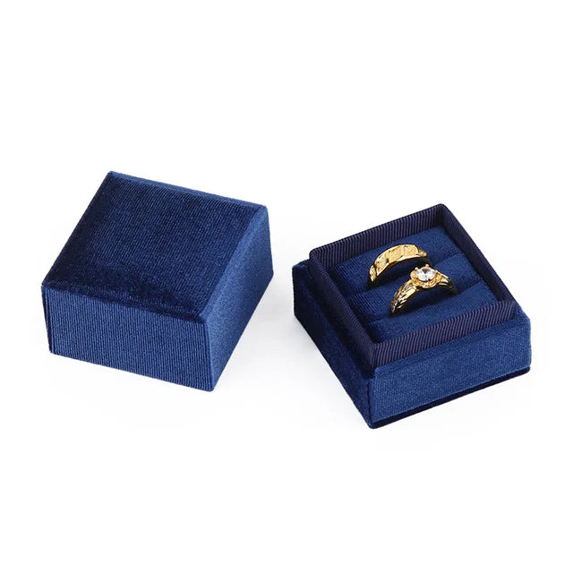 Corduroy Jewelry Box High Quality Creative Propose Ring Gift Box Necklaces Rings Pendant Packaging Box Velvet Container