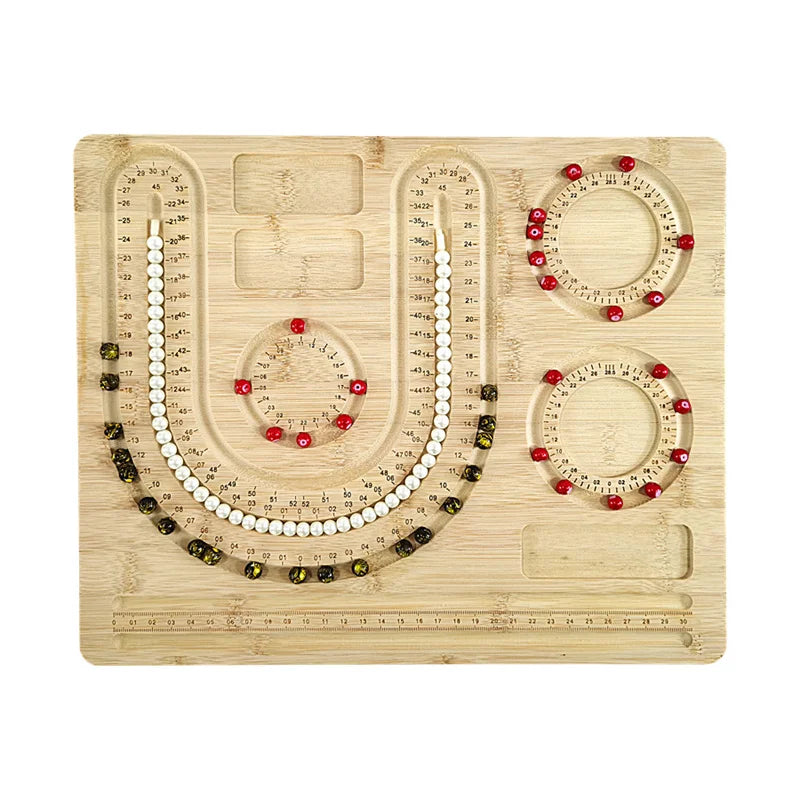 Bracelet Necklace Design Tray Bamboo Diy Tool Pearl Beaded Decorative Board Household Diy Accessory Tools for Handmade Crafts