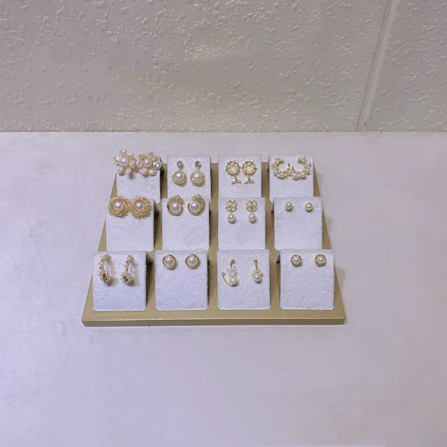 Jewelry Store Window Jewelry Display Case Fashion White Flannelette Head Jewelry Display Rack Ring Necklace Display Rack