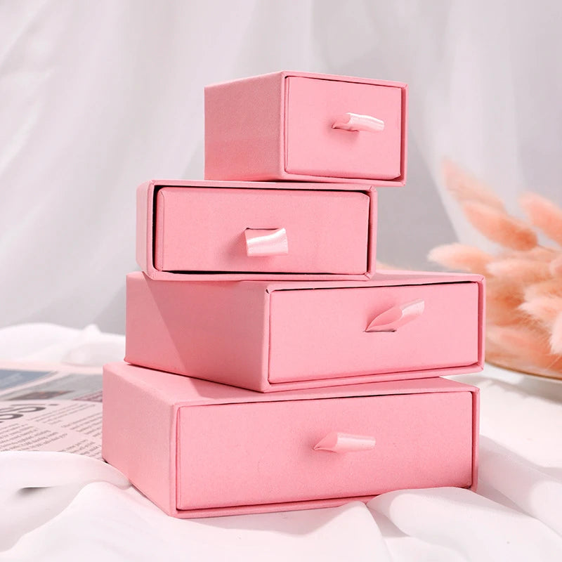 Wholesale 24Pcs/lot Ring Earring Jewelry Packaging Gift Box Drawer Paper Box Necklace Bracelet Storage Case for Jewelry Store