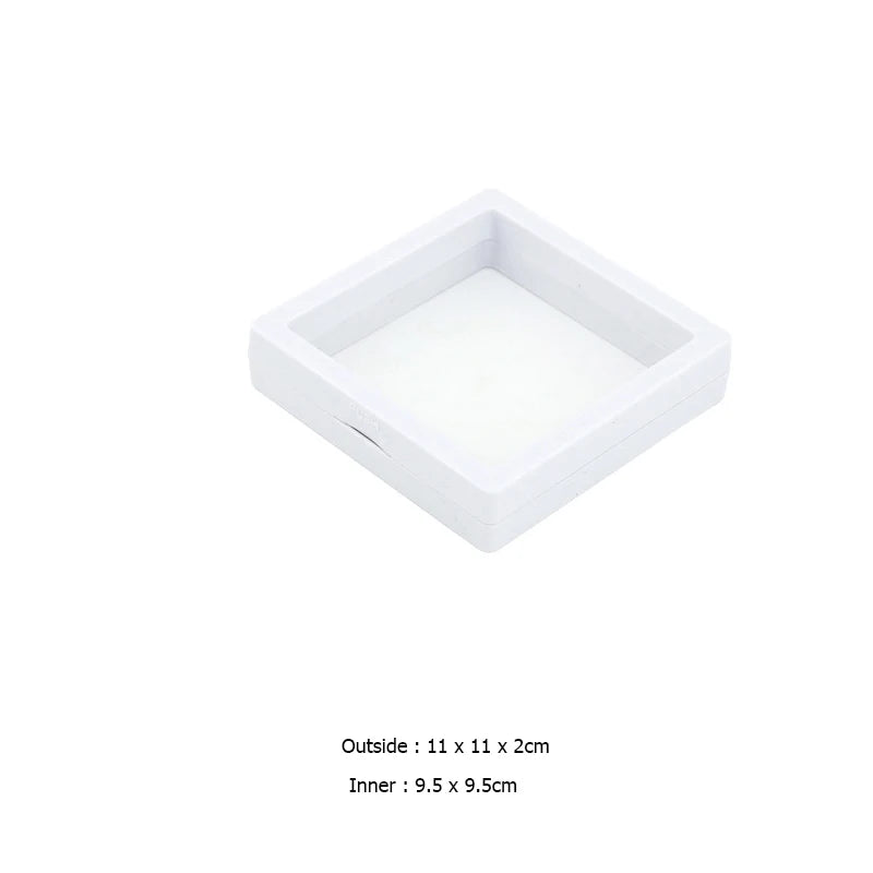 Bracelet Packaging Box 3D Pe Film Gemstone Membrane Display Holder Earring Ring Storage Case Jewelry Stand Floating Frame