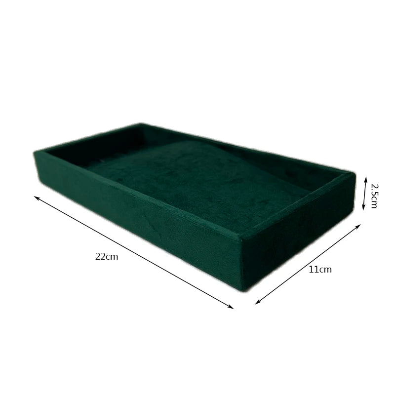 Velvet Jewelry Box Organizer Ring Stud Slot Bar Tray Chain Earring Cufflink Holder Accessorie Bague Bijoux Jewelry Display Box