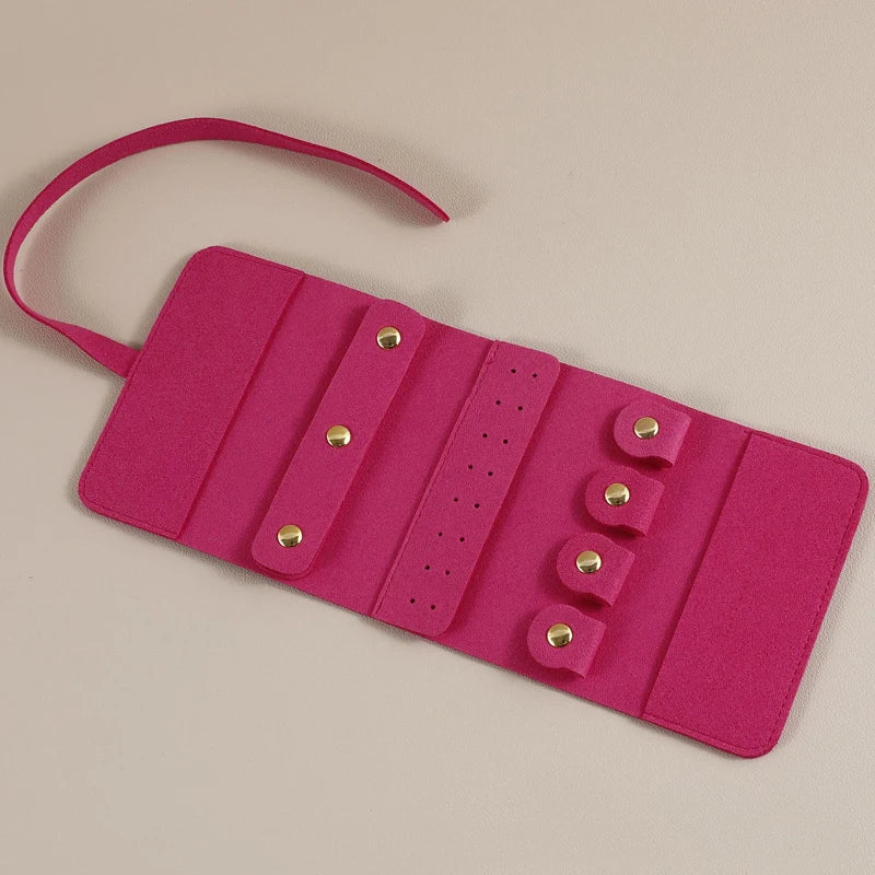 Exhibition Travel Portable Jewelry Storage Bag Microfiber Ring Earrings Display Collection Bag