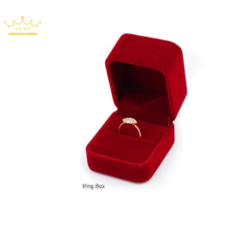 Rings Earrings Jewelry Display Packaging Box Gifts Velvet Jewelry Set Box Bracelets Necklaces Wedding Box for Women