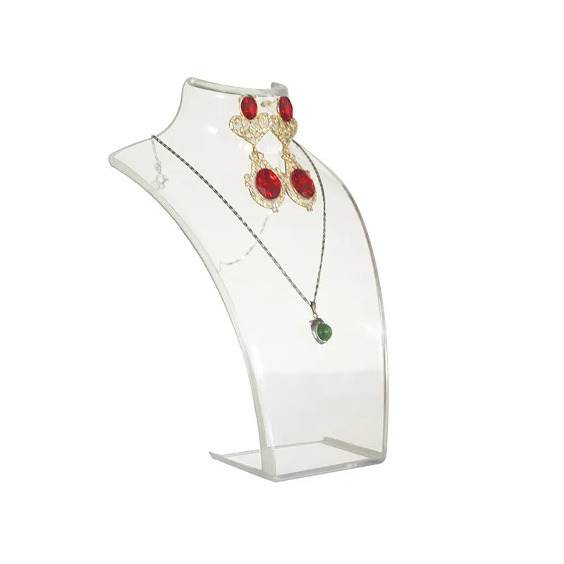 Necklace Display Stand Holder Pendant Earrings Shelf Acrylic Mannequin Jewellry Rack for Necklaces Black White Clear Available