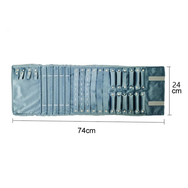 Jewelry Roll Up Bag Organizer Soft Velvet Travel Bags Necklace Earrings Ring Bracelet Carrier Storage Case Bangle Watch Lagerung