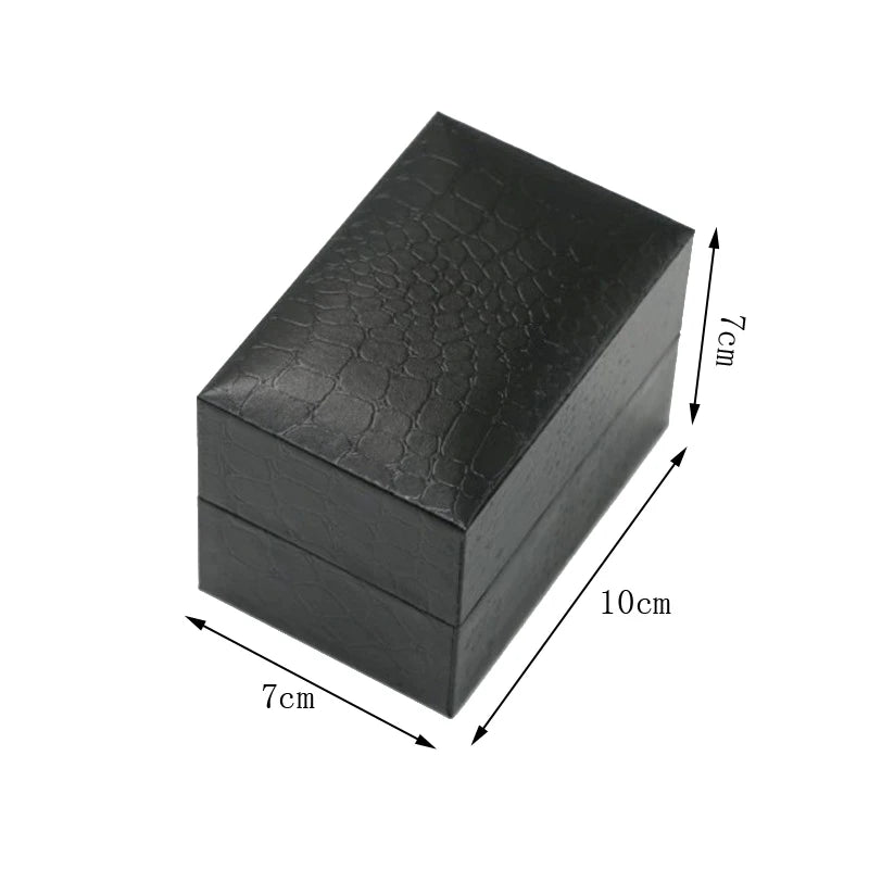Jewelry Storage Box Crocodile Pattern Filled Leather Paper Flip Watch Packaging Gift Box Bracelet Collection Box