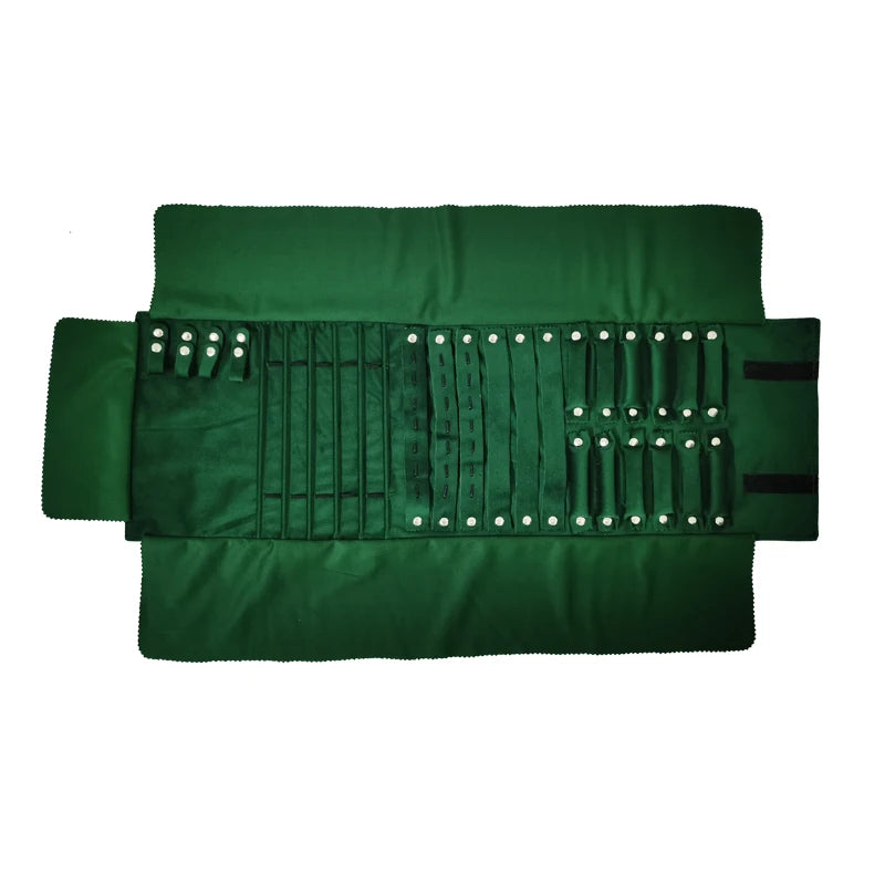 Dark Green Jewelry Velvet Bag Exhibitor Set Jewelry Storage Case Wrist Watch Necklace Display Holder Rings Pendants Packaging