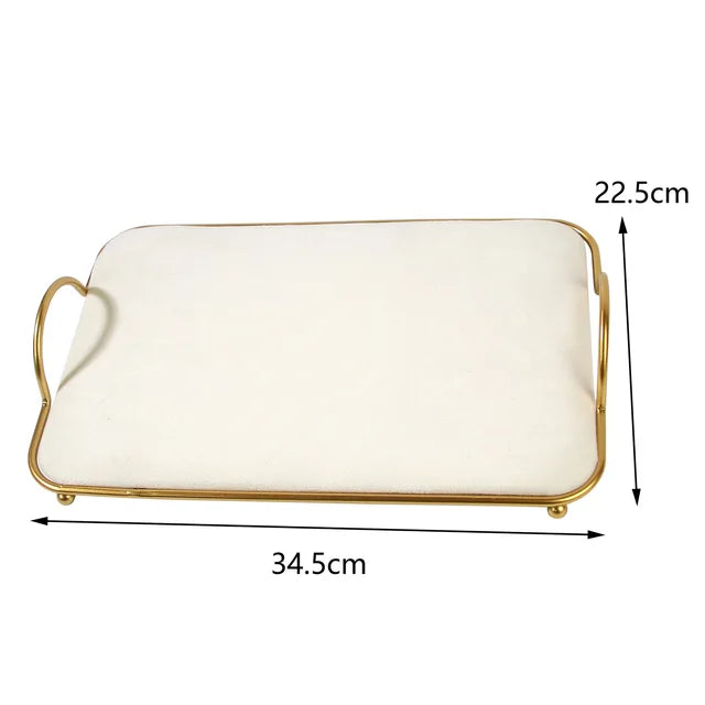 Creative Combination with Jewelry Display Case Metal Beige Suede Rack Ring Necklace Bracelet Pendant Shooting Counter Props