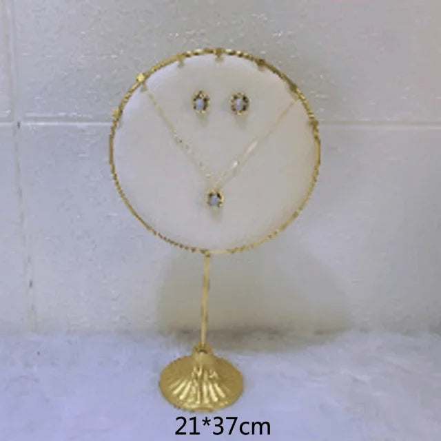 Jewelry Store Window Jewelry Display Case Fashion White Flannelette Head Jewelry Display Rack Ring Necklace Display Rack
