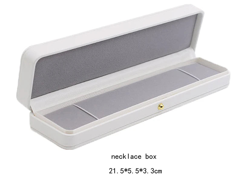 High Quality Pu Leather Jewelry Packaging Gift Box Proposal Ring Box Brooch Earring Display Box Necklace Collection Box