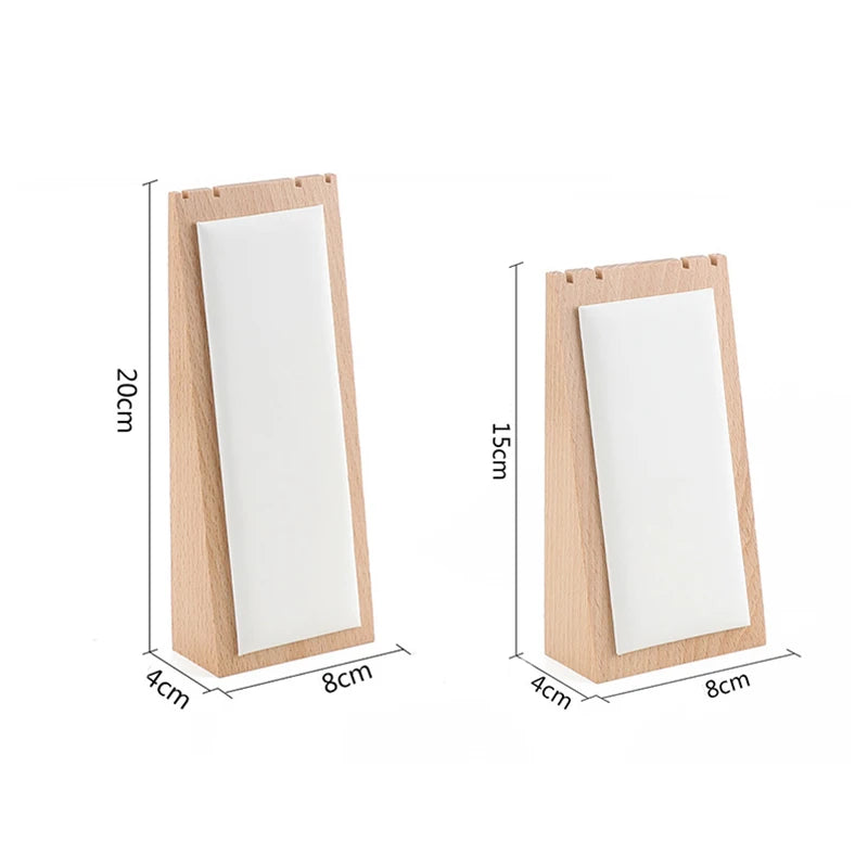 Necklace Organizer Props Wood Jewelry Display Storage Vertical Earring Necklace Hanging Rack for Jewelry Counter 1Pcs